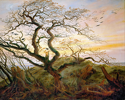 Corbeaux sur un arbre Caspar David Friedrich